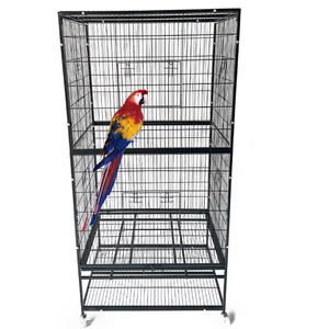 Groothandel Grote Black Steel Metal Iron Volière Kanarie Kaketoe Tortelduifjes Papegaai Villa Voor Tuin - Product Image 1