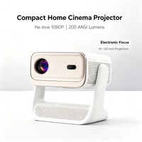 Projecteur de cinéma maison portable HTP N8 LED LCD 1080P 200 ANSI Lumens Stéréo HIFI à courte focale, format de poche, compatible Internet, intégré