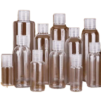 Bouteilles en plastique en forme de cylindre avec bouchon à vis pour contenants de voyage, sérum pour la peau, shampoing, cosmétiques, lotion, PET
