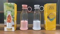 420ml Draagbare Elektrische Smoothie Blender en Mini Reis-Fruitpers Mixer met USB-aansluiting voor een drukke, onderweg-levende stijl