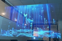Projecteur d'hologramme 3D de gaze Holo de haute qualité écran maillé hautement transparent holographique flottant dans l'air effet 3D à l'œil nu