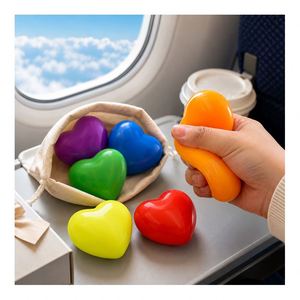 Creative Glow in Dark Heart Cube <b>Toy</b> Soft Squeeze Ball Squishy Stress Relief Sensory Fidget Office <b>Desk</b> Export - Product Image 3