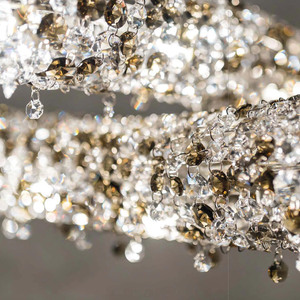 Lustre à anneaux LED vintage moderne Lustres de projet en argent Lampes suspendues Forme spéciale fabriquée en usine Style de conception expérimentée - Product Image 6