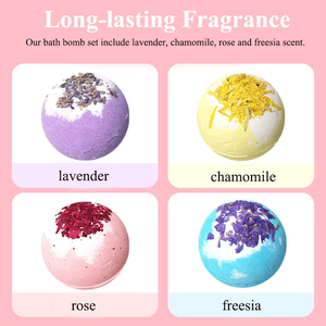 Nhãn Hiệu Riêng 100% Tự Nhiên Hữu Cơ Spa Tắm FIZZIES Bộ Quà Tặng 4Pcs Gốc Himalaya Muối Tắm Bom Sang Trọng Thư Giãn Kinh Nghiệm - Product Image 6