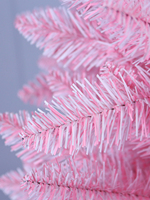 Hochwertiger Künstlicher Rosa Weihnachtsbaum mit Weißer Schneeoptik, Faltbar, 1200 LED-Lichter, Batteriebetrieben, Vorbeleuchtet