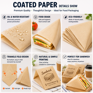 Coated Kraft <b>Paper</b> Double Side PE Coating Oil Resistant Food Grade Strong Durable Custom Available - Product Image 2
