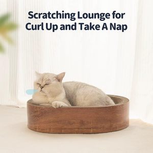 Large Indoor Cat Scratcher Lounge Big Corrugated Cardboard Cat <b>Bed</b> Scratch <b>Pad</b> Furniture Protector with Carton Packing - Product Image 2