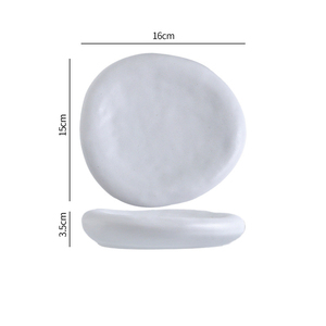 Plato de cerámica japonés para Sushi, vajilla de cocina Irregular para carne, Pasta, espagueti, ensalada, postre dulce, <span class=keywords><strong>restaurante</strong></span> y casa - Product Image 6