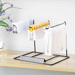 Espositore da Tavolo a Singolo Ripiano per Gioielli, <span class=keywords><strong>Scaffale</strong></span> in <span class=keywords><strong>Ferro</strong></span> <span class=keywords><strong>Nero</strong></span> per Collane da Negozio - Product Image 3