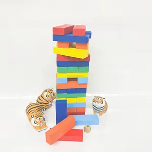 Meditasi permainan seimbang tantangan tumpukan menara tumblle blok Toppling mainan pendidikan untuk anak-anak