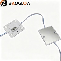 Module LED carré étanche 220V 4W pour boîte lumineuse publicitaire à film souple, 4 lentilles de module LED, blanc chaud 3000K 6500K 10000K