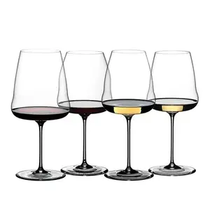 Juego de 4 copas de vino de degustación Riedel Winewings de 2024, copas de vino personalizadas únicas sin plomo de cristal de alta calidad