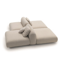 Ensemble de canapés modulaires en tissu velours nordique moderne, modèle Geju 10624, pour bureau, réception, salon, canapé sur pied
