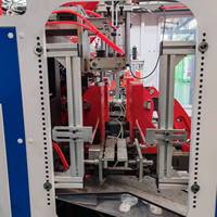 Máquina de Moldeo por Extrusión y Soplado Automática de Doble Estación para Procesamiento de Plástico ABS, Bidones de 20L, 25L, 30L, Botellas, PLC Mitsubishi