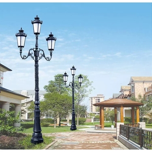 Lampadaires de Jardin de Style Européen, Luminaires Vintage pour Villa, Lampes Extérieures Carrées pour Parc, Lampadaires LED Étanches en Aluminium - Product Image 3