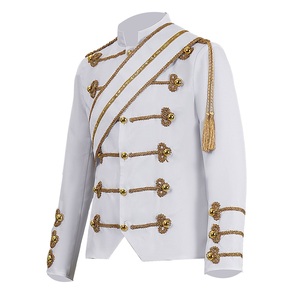 Veste de scène vintage Michael Jackson avec paillettes, <span class=keywords><strong>costume</strong></span> de cosplay, uniforme de danse MJ pour hommes, couleurs noir et blanc - Product Image 3