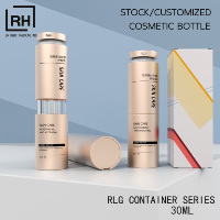 Flacon cosmétique de luxe 30 ml en ABS à trois compartiments sans air pour crème visage, sérum, essence – Produit de soin de la peau en gros avec pompe à lotion