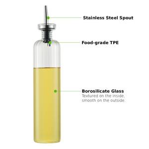 ขวดแก้วบอโรซิลิเกตใสเครื่องจ่ายซอสถั่วเหลืองพร้อมพวยโลหะสำหรับผู้ผลิตขวดน้ำมันมะกอก - Product Image 3