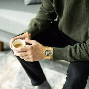 Reloj Mecánico de Lujo para Hombre con Diseño de Engranajes Luminosos y Diamantes - Product Image 5