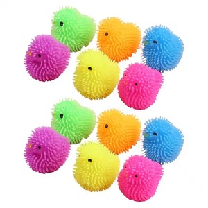 Creative <b>LED</b> Flashing Cute Chickens Toy Puffer Vent <b>Ball</b> Squeeze Anxiety Relieve Kids Toy Children Gifts - Product Image 5