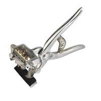 CETTIA KD712 Pince à tatouer rotative en acier inoxydable pour animaux (porcs, lapins) avec 8 chiffres et jeu de numéros