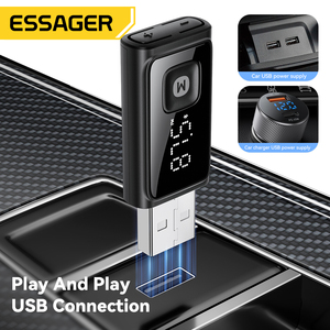 Essager ES-BT17 rảnh tay Auto USB không dây BT 5.4 FM Transmitter âm nhạc âm thanh Receiver Adapter cho xe hơi - Product Image 3