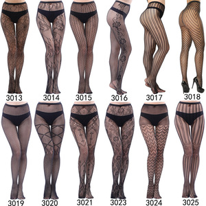 Collants bas en dentelle résille tricotée transparente et opaque en tailles étendues - Product Image 5
