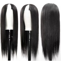Highknight Offre Spéciale Brésiliens Vierge de Cheveux Humains Bouclés Perruques Faites À La Machine V PARTIE Perruques Mince Partie de Cheveux Humains Pour Les Femmes Noires