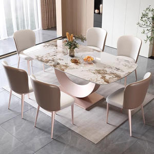 Juego de Comedor Moderno y Duradero con Sillas de Superficie de Roca Diseño Versátil para Comedores Cocinas y Espacios Abiertos Mesa de Comedor - Product Image 2