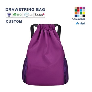 Factory Drawstring High Quality Backpack Reflective <b>Sport</b> Gym <b>Bag</b> with Shoes Compartment Waterproof Print Back <b>Bag</b> <b>for</b> <b>Men</b> Women - Product Image 1