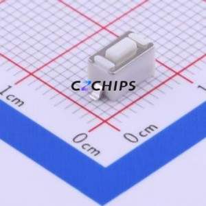 1TS002B-2300-4300-CT Tactile Switch SMD,3.5x6mm Switch Single Pole Single Throw Rectangle Button 2.3N Vertical Mount - Product Image 1