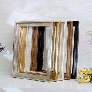 Оптовая продажа, плавающая парусиновая рамка с деревянными рамками для домашнего декора, пластиковая рамка для рисования под заказ, цифровая печать логотипа - Product Image 1