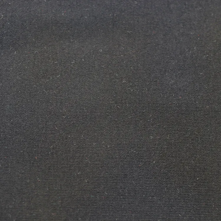 Tela de algodón personalizada 170-180GSM 96% algodón 4% Spandex transpirable elástico solo Jersey tela para camiseta ropa interior