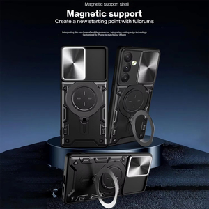 Cubierta de lente de cámara deslizante para Huawei Honor <span class=keywords><strong>Magic</strong></span> 7 Pro 5G <span class=keywords><strong>6</strong></span> Pro anillo magnético giratorio soporte de Metal funda de teléfono celular a prueba de golpes - Product Image 6