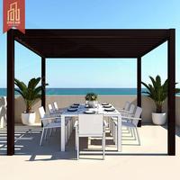 Toit à persiennes motorisé auvent imperméable pour l'extérieur Gazebo de luxe en alliage d'aluminium Jardin Patio Deck Pergola