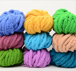 Tay Đan Chunky Chenille Sợi Với Sợi <span class=keywords><strong>Polyester</strong></span> Cho Tự Làm Ngón Tay Dệt Dự Án Và Mèo Thảm - Product Image 1