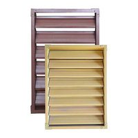 Grille de ventilation à lamelles en aluminium résistante aux intempéries, pour extérieur, montage mural, couleur personnalisée disponible