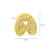 DIY 18K Zircon Bulle Lettres Pendentif Ballon Initial Charms Collier Bijoux Accessoires