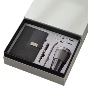 Business Annual Meeting Gift Box Set Event a 5 Notebook with Coffee Glass <b>USB</b> Flash <b>Drive</b> Personalized Logo New Luxury Gift Set - Product Image 2