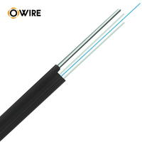 Cable de Fibra Óptica para Exteriores Owire FTTH, Cable de Fibra Óptica Multifibra de 2, 4 y 6 Núcleos, Cable de Fibra Óptica de Bajada FTTH de 2 Núcleos