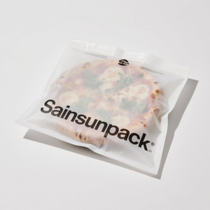 Fabricantes con logotipo personalizado, <span class=keywords><strong>embalaje</strong></span> de alimentos laminado <span class=keywords><strong>flexible</strong></span>, bolsa plana con 3 sellos laterales, bolsas de plástico al vacío de nailon PA para pizza congelada - Product Image 2