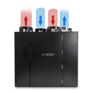 Ventilateur mural MVHR flexible et économe en énergie Système de récupération d'air CVC <span class=keywords><strong>Filtre</strong></span> Hepa 12 pour escalier résidentiel extérieur - Product Image 1