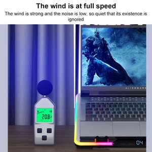 Great Roc Hot Seller Métal Lumière RVB Effet Gaming Refroidi Par Air Pliant Pour Ordinateur <span class=keywords><strong>Portable</strong></span> <span class=keywords><strong>Refroidisseur</strong></span> Stand Haute Performance Notebook Cooling Pads - Product Image 6