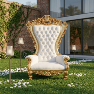 Ensemble de canapé convertible de luxe royal à une place avec structure en teck, coussin moelleux et design élégant pour salon - Product Image 5