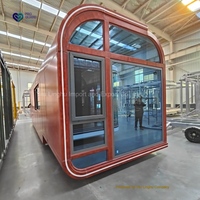 Maisonnette préfabriquée Apple Cabin House, structure en acier modulaire, capsule spatiale, mini-maison avec salle de bain et cuisine, 20 pieds, sur mesure, directement de l'usine