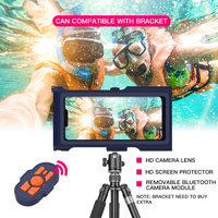 Étui de téléphone pour sports nautiques ShellBox 3e génération avec caméra BT pour 13/15 Pro Max, étanche IP68, boussole intégrée, bâton de selfie