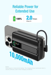 Banco de Energía Magnético para Teléfono Móvil de 10000 mAh con Logotipo Personalizado, Cargador Inalámbrico 3 en 1 de 18 W para <span class=keywords><strong>iPhone</strong></span>, Airpods e iWatch - Product Image 3