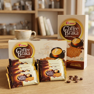 Galletas Saladas Crujientes con Crema de Café Libra Braka 150g, Sabor a Café Robusta, Caja con Empaque Personalizado, Servicio ODM, OEM y Muestras - Product Image 1