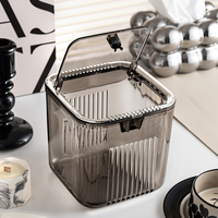 Fabricant de seau de stockage carré en plastique à poussoir pour cosmétiques de bureau Poubelles en plastique Poubelle en plastique