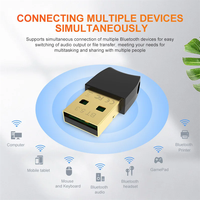 Adaptateur USB BT sans fil 5.3 Dongle pour haut-parleur PC souris sans fil clavier musique Audio 2 en 1 récepteur émetteur adaptateur